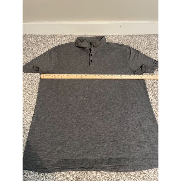 Lululemon Evolution Polo Shirt Mens XL Gray Heather Short Sleeve Athleisure - Picture 7 of 8